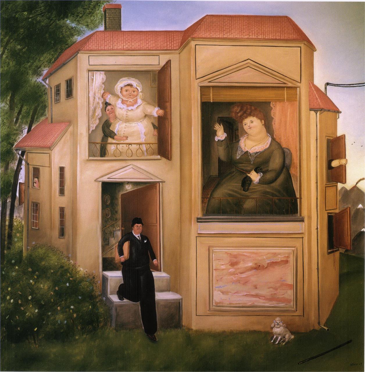 Man Who Went to the Office Fernando Botero Oil Paintings